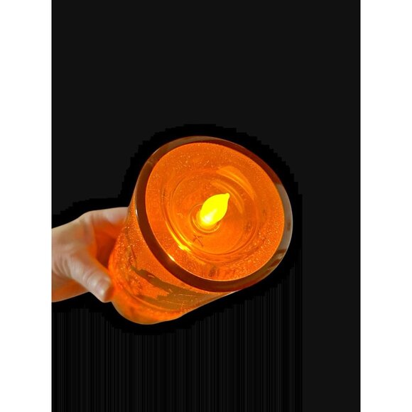 Witch Light Flickering Halloween Candle Masquerade Party Cracker Barrel 7" x 3" - Picture 3 of 11